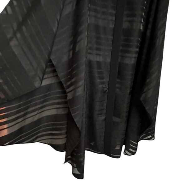 Public School New York black sheer stripe midi dress - Picture 9 of 9